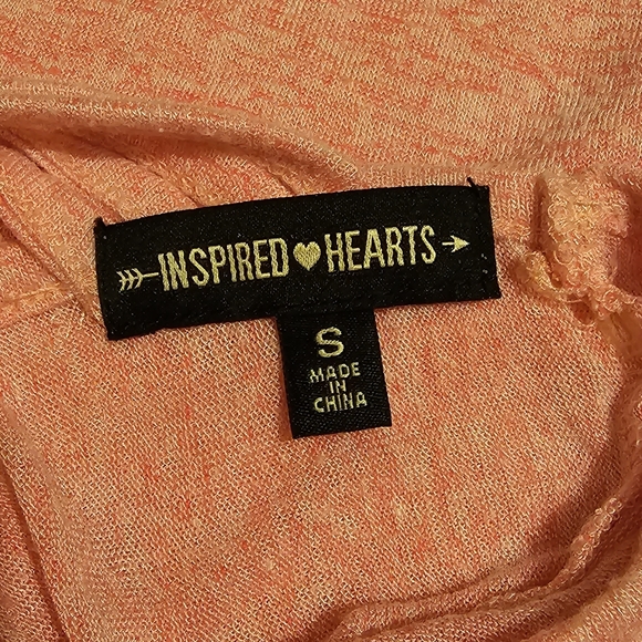 INSPIRED HEARTS small pink criss cross back tee - Picture 3 of 3